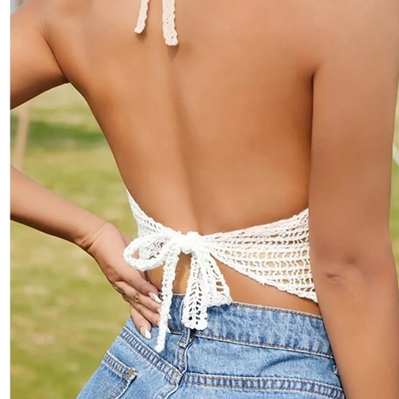 "Price is firm"!!! Brand new in bag w/ tags crochet halter top - Picture 2 of 4